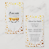 Leuk je te ontmoeten. Goud stip Visitekaartje (Voorkant / Achterkant)