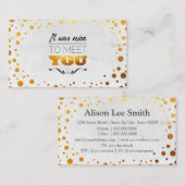 Leuk je te ontmoeten. Goud stip Visitekaartje (Voorkant / Achterkant)