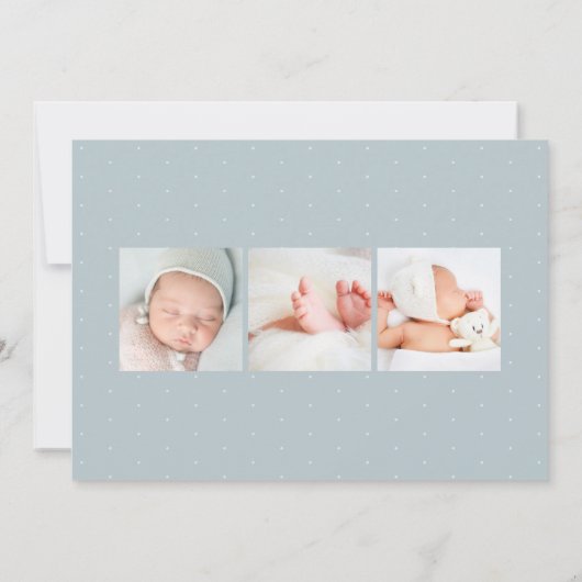 Leuk je te ontmoeten | Moderne fotogeboorte Aankondiging (Achterkant)