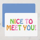 Leuk je te ontmoeten Quote Modern Schattigeste Hal Bedankkaart (Voorkant / Achterkant)