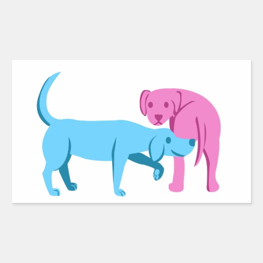 Leuk je te ontmoeten rechthoekige sticker (Voorkant)