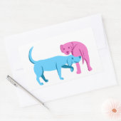 Leuk je te ontmoeten rechthoekige sticker (Envelop)