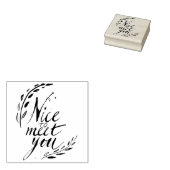 Leuk je te ontmoeten rubberstempel (Gestempeld)