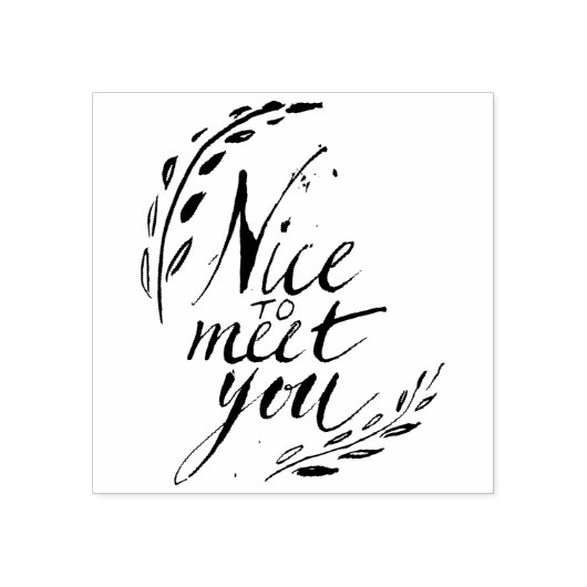 Leuk je te ontmoeten rubberstempel (Afrduk)