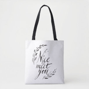 Leuk je te ontmoeten tote bag