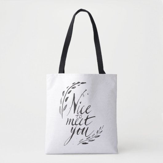 Leuk je te ontmoeten tote bag (Voorkant)