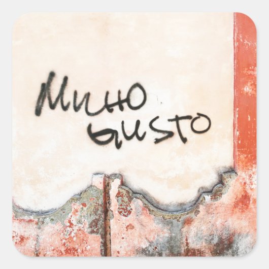 Leuk je te ontmoeten vierkante sticker (Voorkant)