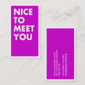 Leuk je Visitekaartje te ontmoeten (Voorkant / Achterkant)