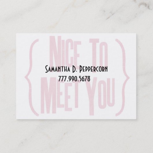 Leuk je Visitekaartje te ontmoeten (Achterkant)