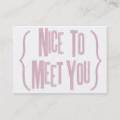 Leuk je Visitekaartje te ontmoeten (Voorkant)