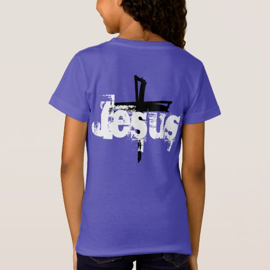 leuk JESUS-lettertype + CROSS | T-shirt (Achterkant)