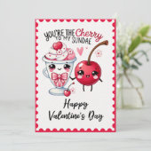 Leuk Jij bent de kers op mijn sundae Valentijnsdag Feestdagenkaart (Staand voorkant)