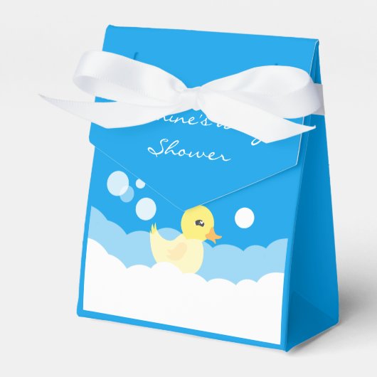 Leuk Jongen Rubber Ducky Baby shower Bedankdoosjes (Voorkant Zijde)