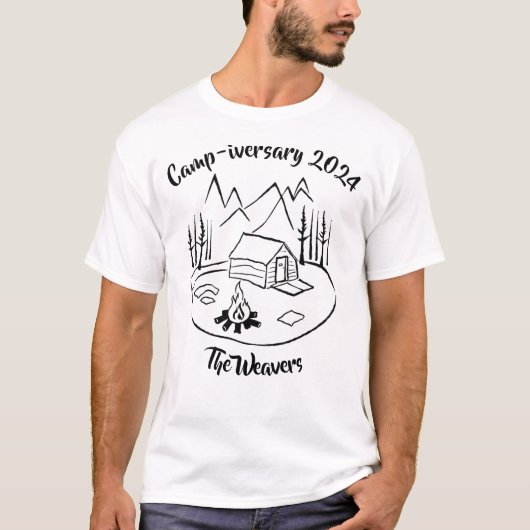 Leuk  Jubileum Camping Trip T-shirt (Voorkant)