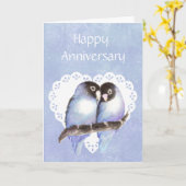 Leuk jubileum Liefde vogel Humor Kaart (Gele Bloem)