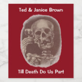 Leuk Jubileum Wijnlabel tot de dood ons scheiden Wijn Etiket (Enkel label)