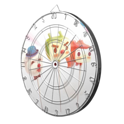 Leuk karakter taart Poppen Dartbord (Voorkant Rechts)