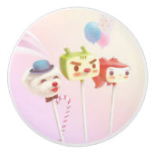 Leuk karakter taart Poppen Keramische Knop (Voorkant)