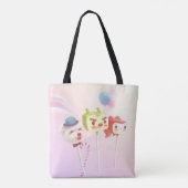 Leuk karakter taart Poppen Tote Bag (Achterkant)