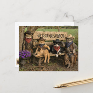 Leuk Karma En Katten Ansichtkaart! Briefkaart