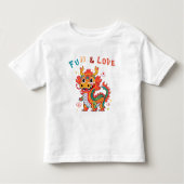 Leuk Karton Draak Chinees Nieuwjaar Fu Kinder Gift Kinder Shirts (Voorkant)