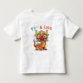 Leuk Karton Draak Chinees Nieuwjaar FU Kinder Gift Kinder Shirts (Voorkant)