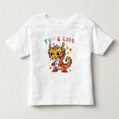 Leuk Karton Draak Chinees Nieuwjaar Fu Kinder Gift Kinder Shirts (Voorkant)