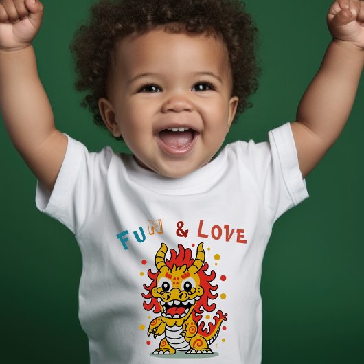 Leuk Karton Draak Chinees Nieuwjaar Fu Kinder Gift Kinder Shirts