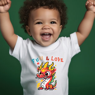 Leuk Karton Draak Chinees Nieuwjaar Fu Kinder Gift Kinder Shirts