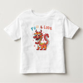 Leuk Karton Draak Chinees Nieuwjaar Fu Kinder Gift Kinder Shirts (Voorkant)