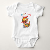 Leuk Karton Draak Chinees Nieuwjaar Fu Kinder Gift Romper (Voorkant)