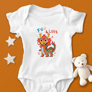 Leuk Karton Draak Chinees Nieuwjaar Fu Kinder Gift Romper