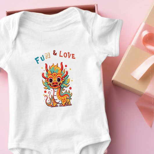 Leuk Karton Draak Chinees Nieuwjaar Fu Kinder Gift Romper