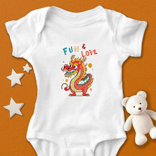 Leuk Karton Draak Chinees Nieuwjaar Fu Kinder Gift Romper