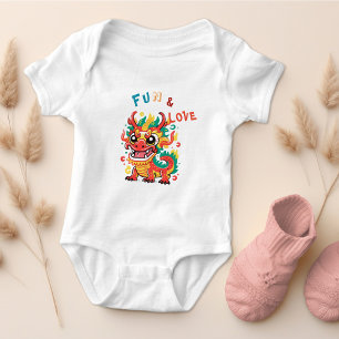 Leuk Karton Draak Chinees Nieuwjaar Fu Kinder Gift Romper