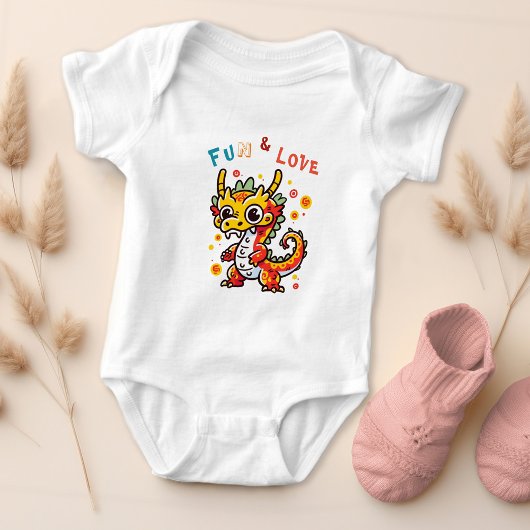 Leuk Karton Draak Chinees Nieuwjaar Fu Kinder Gift Romper