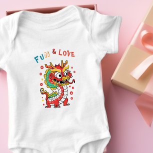 Leuk Karton Draak Chinees Nieuwjaar Fu Kinder Gift Romper
