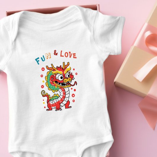 Leuk Karton Draak Chinees Nieuwjaar Fu Kinder Gift Romper