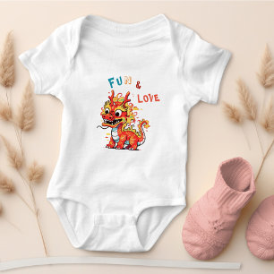 Leuk Karton Draak Chinees Nieuwjaar Fu Kinder Gift Romper