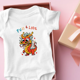 Leuk Karton Draak Chinees Nieuwjaar Fu Kinder Gift Romper
