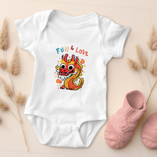 Leuk Karton Draak Chinees Nieuwjaar Fu Kinder Gift Romper