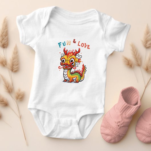 Leuk Karton Draak Chinees Nieuwjaar Fu Kinder Gift Romper