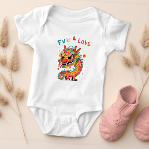 Leuk Karton Draak Chinees Nieuwjaar Fu Kinder Gift Romper