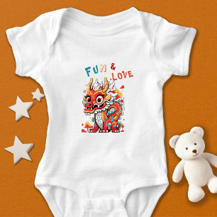 Leuk Karton Draak Chinees Nieuwjaar Fu Kinder Gift Romper