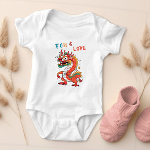 Leuk Karton Draak Chinees Nieuwjaar Fu Kinder Gift Romper