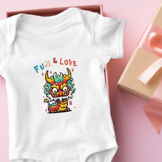 Leuk Karton Draak Chinees Nieuwjaar Fu Kinder Gift Romper