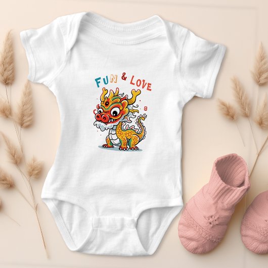 Leuk Karton Draak Chinees Nieuwjaar Fu Kinder Gift Romper