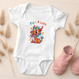 Leuk Karton Draak Chinees Nieuwjaar Fu Kinder Gift Romper