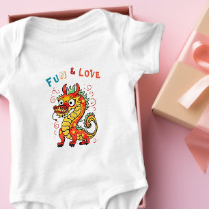 Leuk Karton Draak Chinees Nieuwjaar Fu Kinder Gift Romper