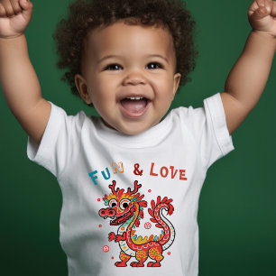 Leuk Karton Draak Chinees Nieuwjaar Fu Kinder Gift Shirts